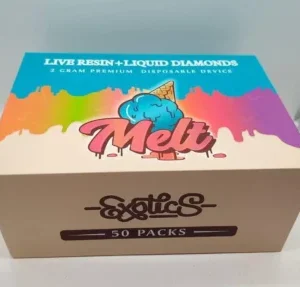 Discover the Melt Exotics 2G Disposable: sleek, portable, flavorful, and designed for a smooth, hassle-free vaping experience anywhere.