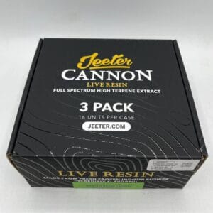 Experience Jeeter Live Resin Cannons: potent, flavorful live resin in a convenient, pre-filled device for on-the-go enjoyment.