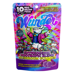 Wunder | Grape Mushroom Gummies with Kava | 1200mg Entheogenic Extract + 150mg Kava - 10ct