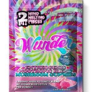 Wunder | Pink Lemonade Mushroom Gummies with Blue Lotus | 1200mg Entheogenic Extract + 100mg Blue Lotus - 2ct Sample Pack