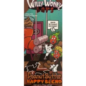 Indulge in the Willy Wonky Happy Blend Bar! A whirlwind of creamy peanut butter, chewy cranberries, and crunchy oats for a joyful, healthy snack.